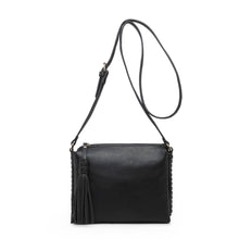 Load image into Gallery viewer, Black Three Compartment Crossbody
