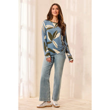 Load image into Gallery viewer, Blue Fog Ruched Crew Neck Top