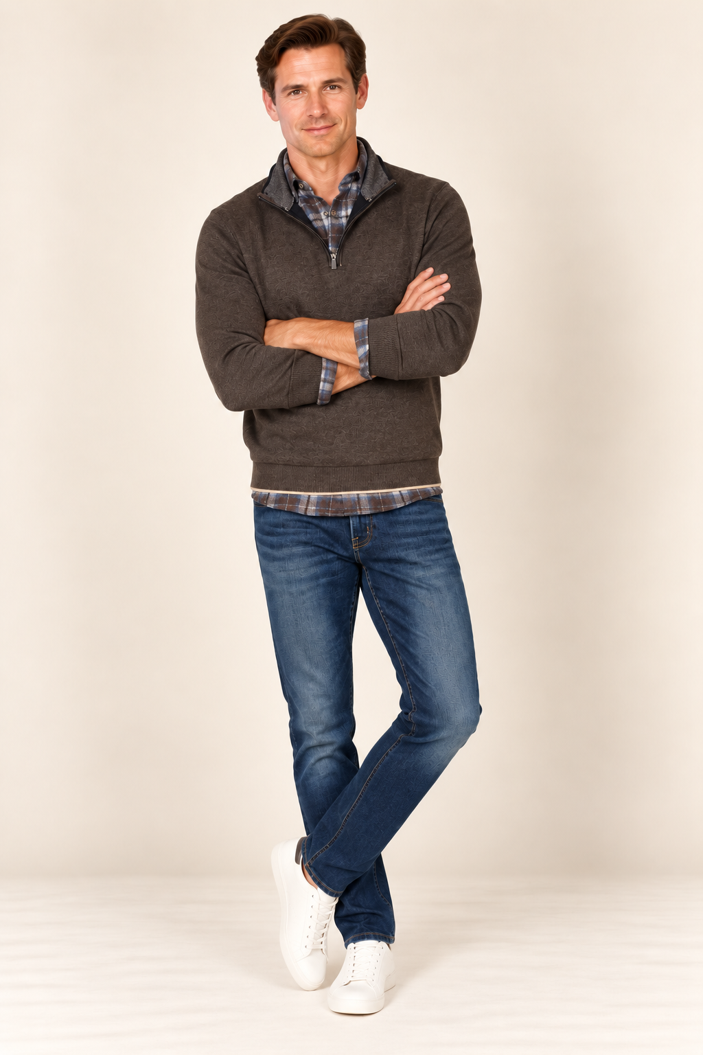 F/X Fusion Chocolate Break Birdseye Quarter-Zip
