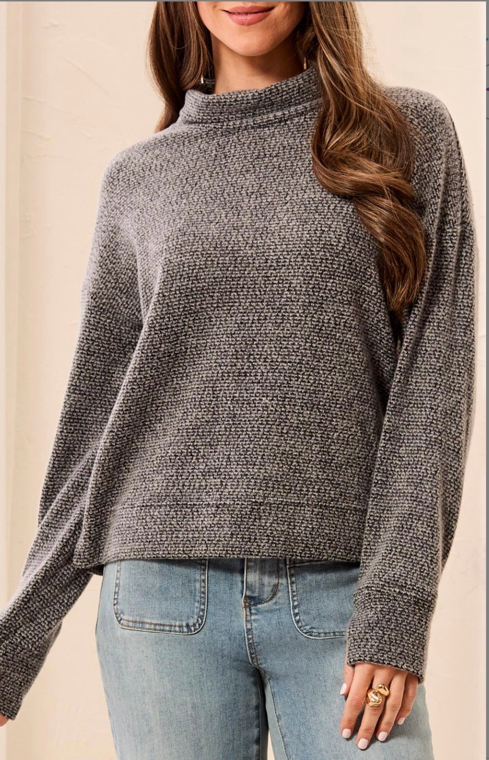Weekend Calling Funnel-Neck Top
