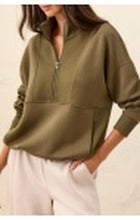 Load image into Gallery viewer, Zip Detail Mock Neck Top