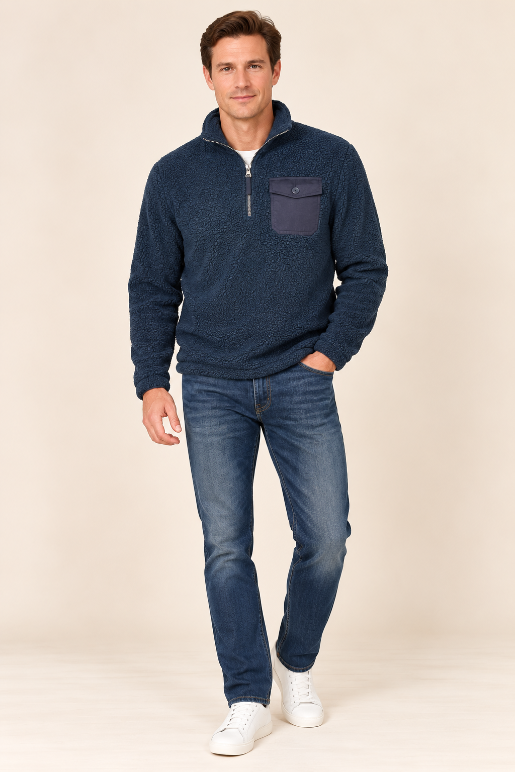 F/X Fusion Cabin Days Sherpa Quarter-Zip