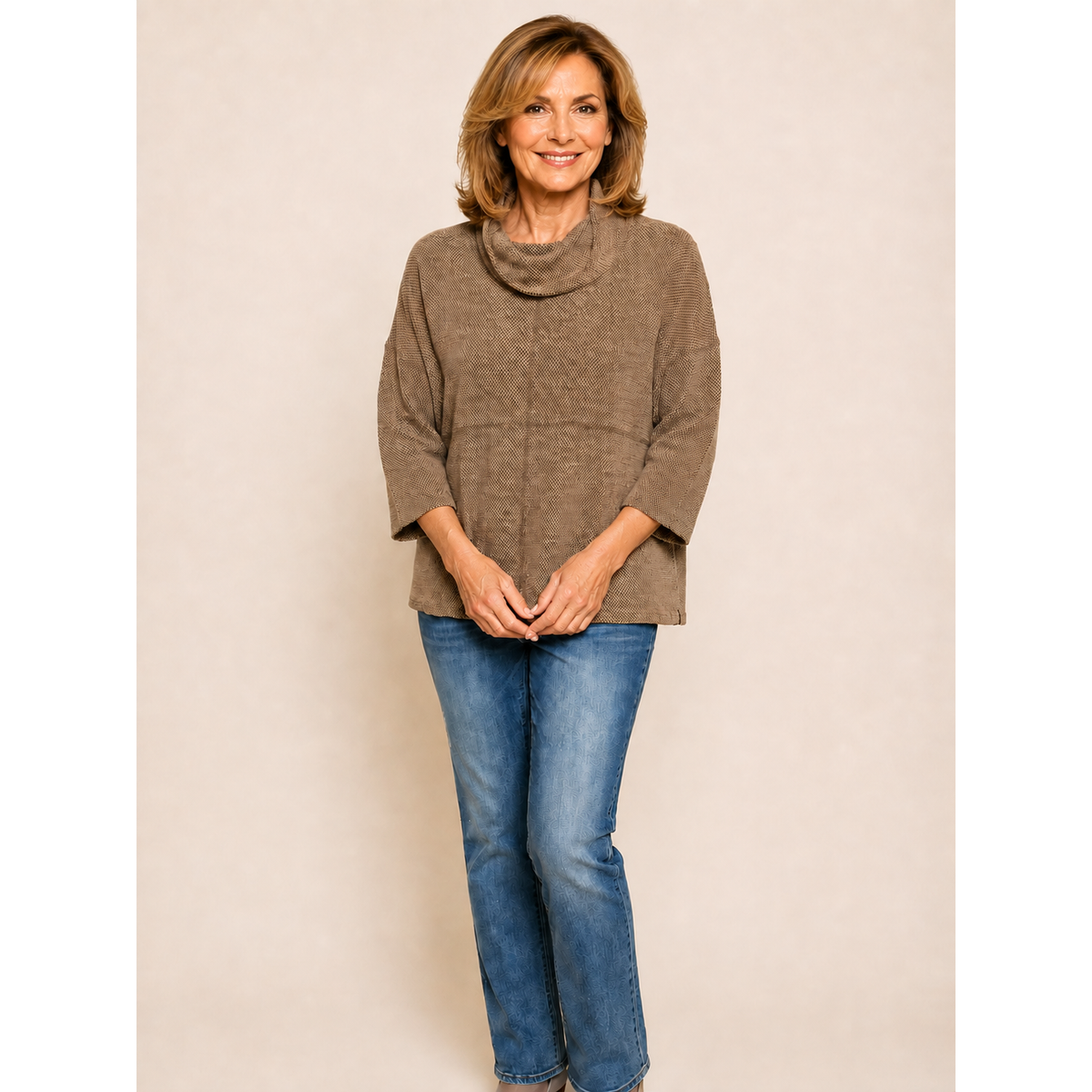 Cozy Crossroads Cowl Neck Top