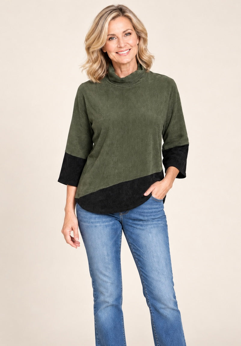Pure Essence Olive the Possibilities Top