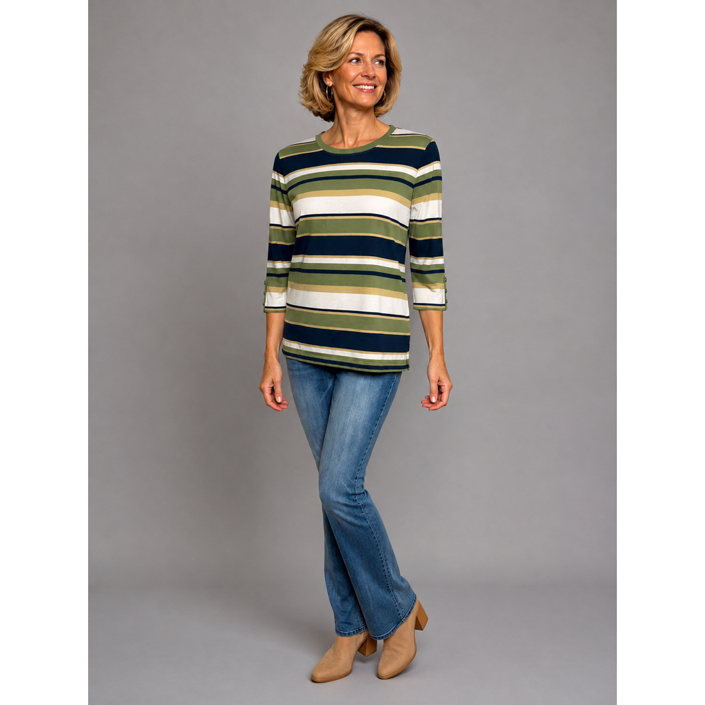 Beret Stripe Tunic Top