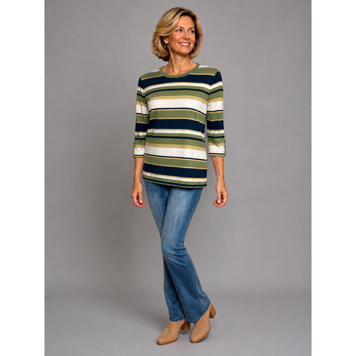 Beret Stripe Tunic Top