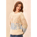 Azure Embroidered Crew Sweater