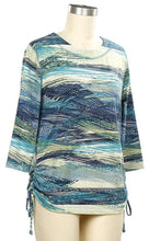 Load image into Gallery viewer, Coastal Current Striped Top - Tomatillo Teal by Links