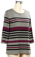 Load image into Gallery viewer, Brandywine Stripe Easy Top - Hgrey Brandywine by Links
