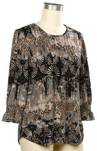 Load image into Gallery viewer, Moody Garden Printed Tunic - Grey Brown Blk by N Touch