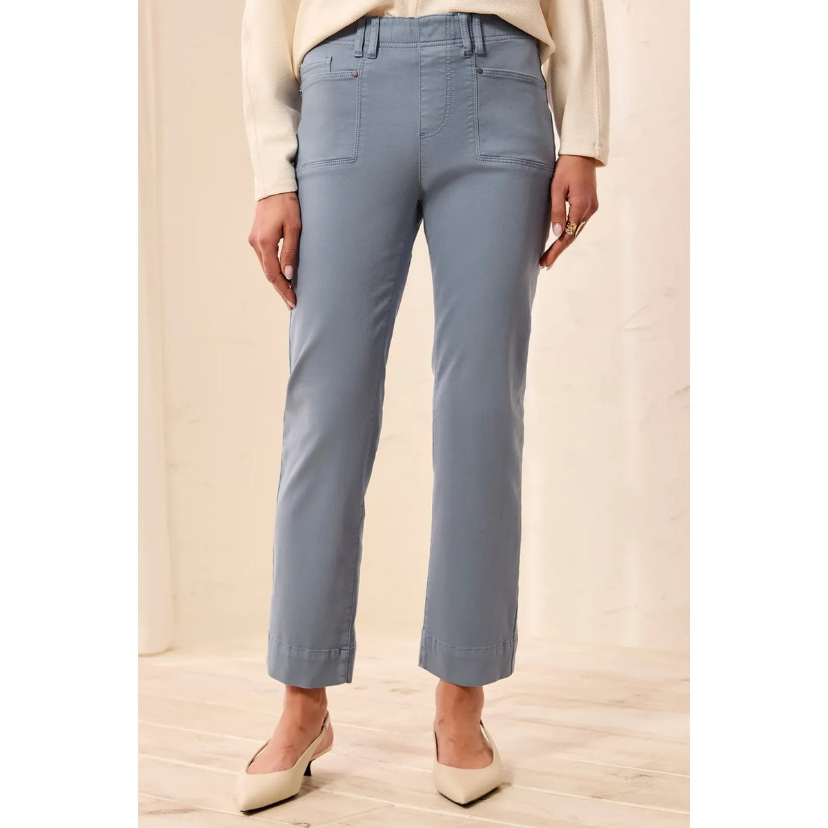 Blue Fog Five-Pocket Ankle Pant