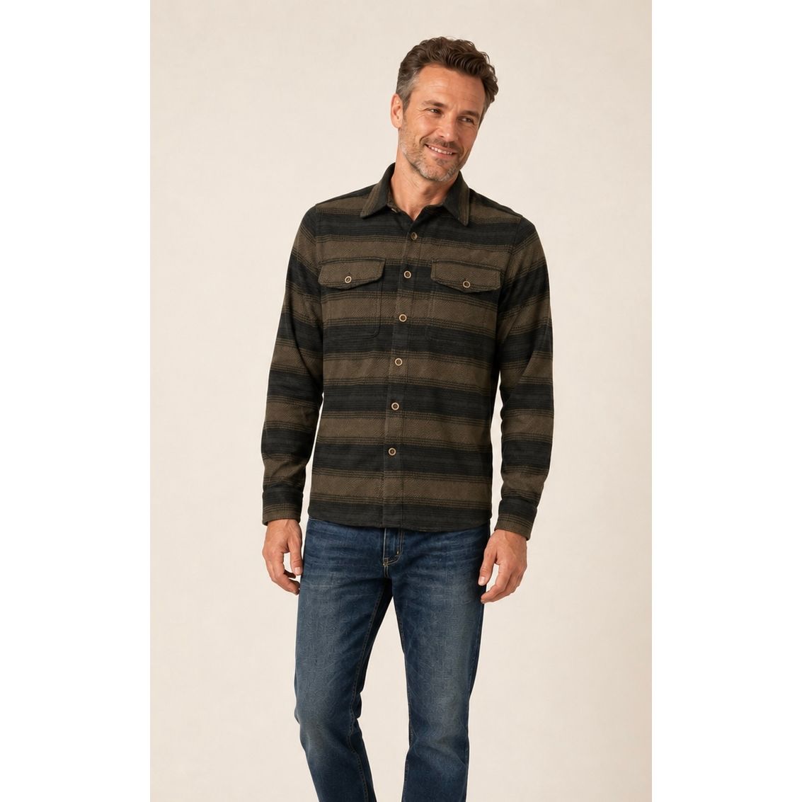 Riverbend Printed Microfleece Top