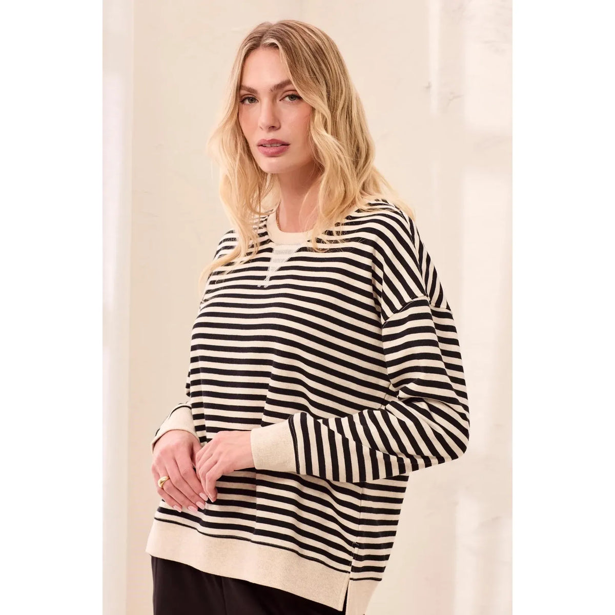 Color Pop Crew Neck Top