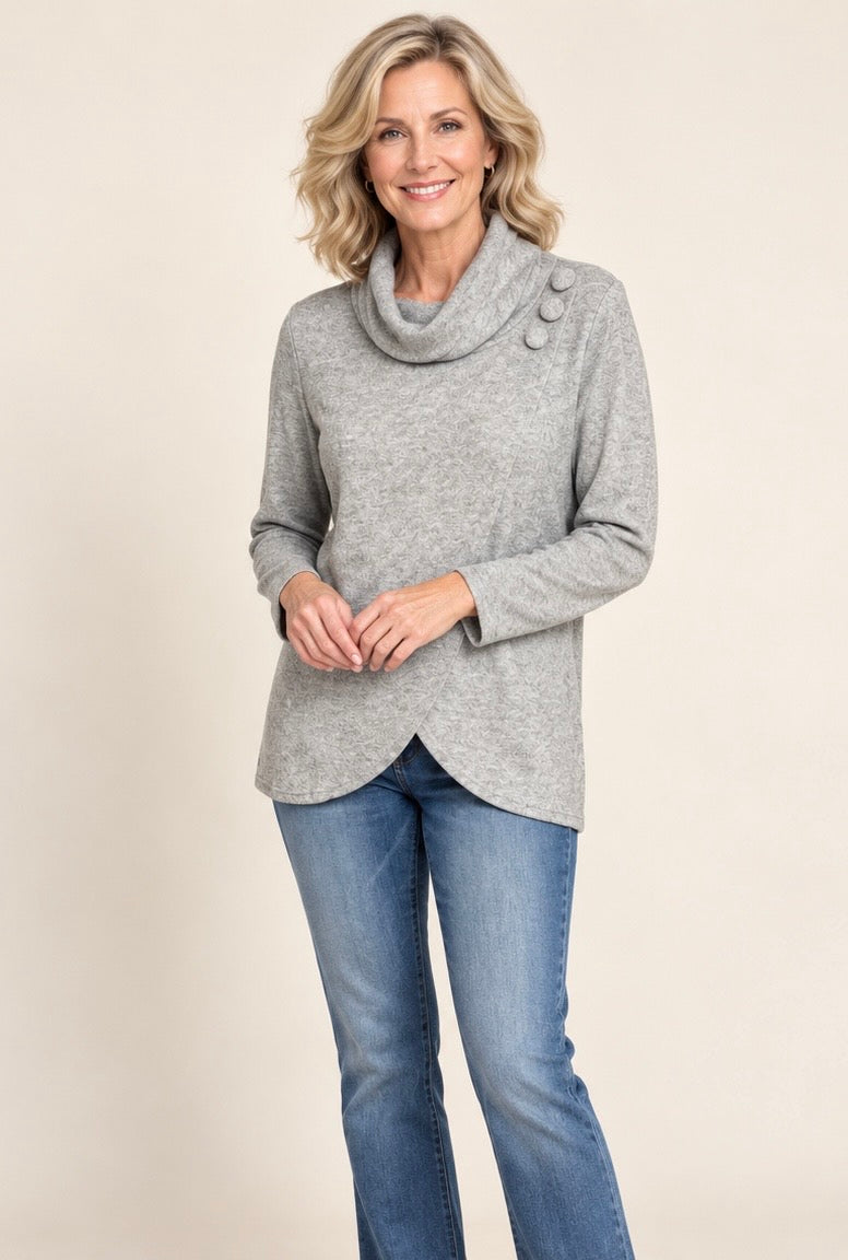 Cowl Comfort Crossover Top