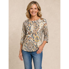Load image into Gallery viewer, Black Clay Gold Print Top