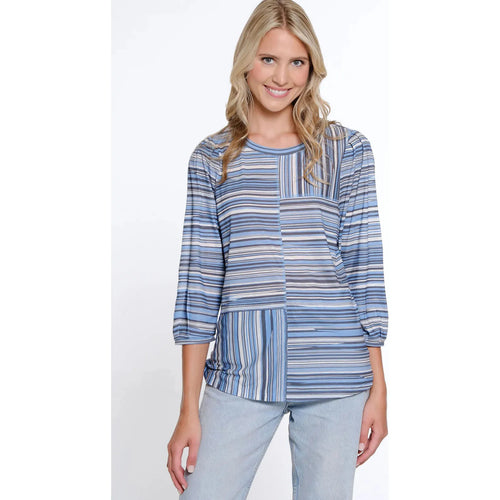 Print Slub Knit Top