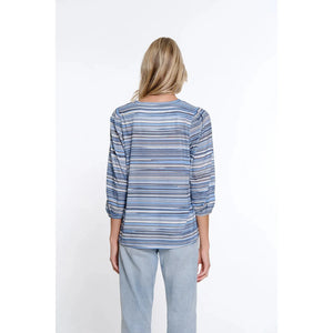 Print Slub Knit Top