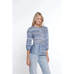 Print Slub Knit Top