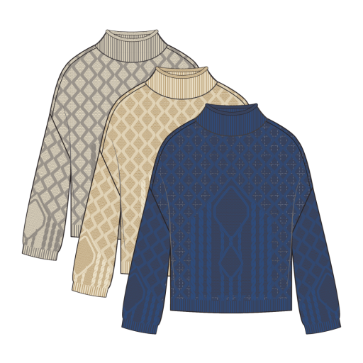 Cable-Knit Comfort Crewneck Sweater – Dry Sand by Tribal - view 4