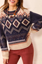Load image into Gallery viewer, Sapphire Skies Mock Neck Sweater in Sapphire