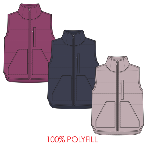 Pack & Go Puffer Vest – Mulberry by Tribal - view 4