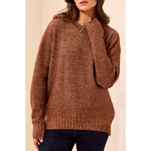 Chocolate Comfort High Low Sweater in Chocolate