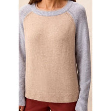 Load image into Gallery viewer, Cozy Contrast Colorblock Sweater – Oatmeal by Tribal - view 3