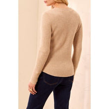 Load image into Gallery viewer, Fireside Favorite Waffle-Knit Henley – Oatmeal by Tribal - view 2
