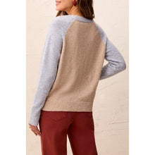 Load image into Gallery viewer, Cozy Contrast Colorblock Sweater – Oatmeal by Tribal - view 2