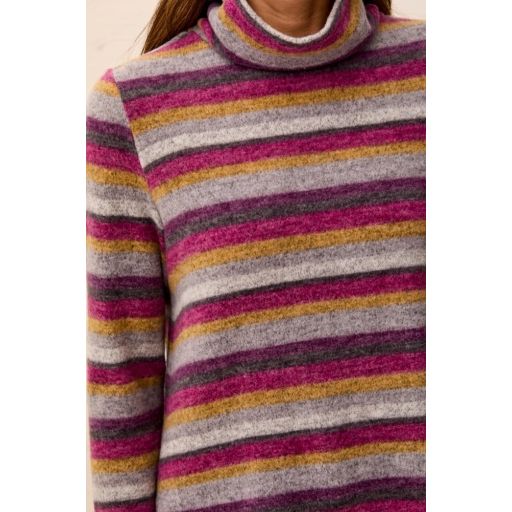 Cozy Confidence Funnel-Neck Top – Mulberry by Tribal - view 3