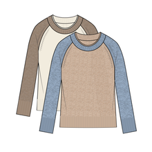 Load image into Gallery viewer, Cozy Contrast Colorblock Sweater – Moonstone by Tribal - view 4