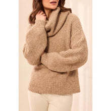Load image into Gallery viewer, Make an Entrance Funnel-Neck Sweater – Heather Pashmina by Tribal