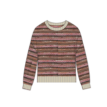 Load image into Gallery viewer, Nostalgic Charm Contrast-Rib Sweater – Multi Nostalgia by Tribal - view 4