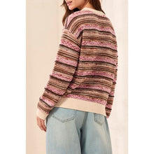 Load image into Gallery viewer, Nostalgic Charm Contrast-Rib Sweater – Multi Nostalgia by Tribal - view 2