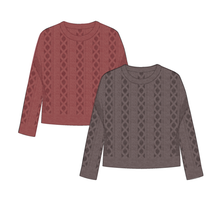 Load image into Gallery viewer, Saddle Up Washed Crew Sweater in Saddlebrown