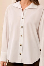 Load image into Gallery viewer, Fresh Start Side Placket Blouse in White