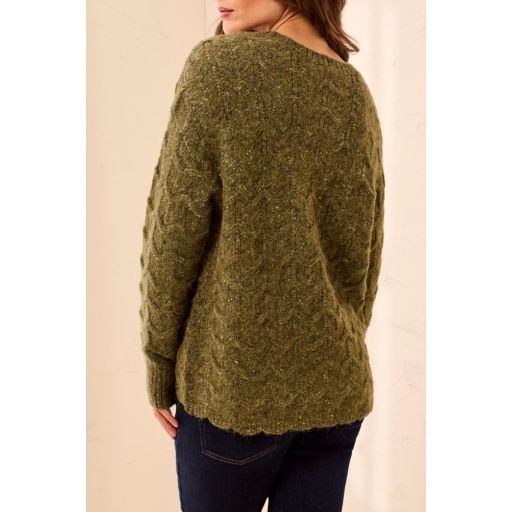 Cedar Weekend Henley Sweater in Cedar Green