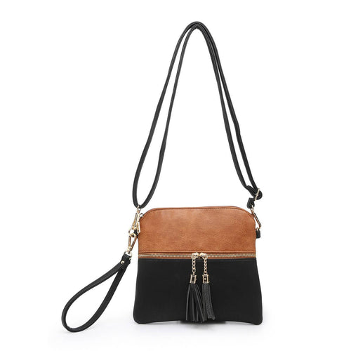 M1785 Monogrammable Tassel Zip Crossbody