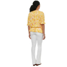 Load image into Gallery viewer, Half Placket Floral Woven Top