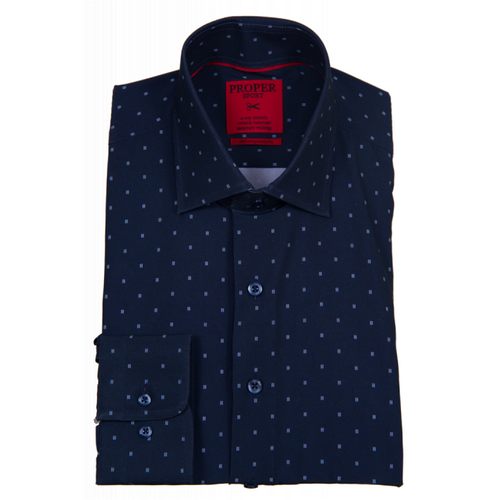 Proper Sport Navy Dress Shirt