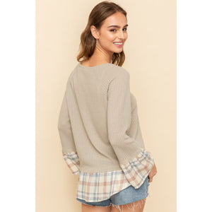 Ruffle Sleeve Olive Knit