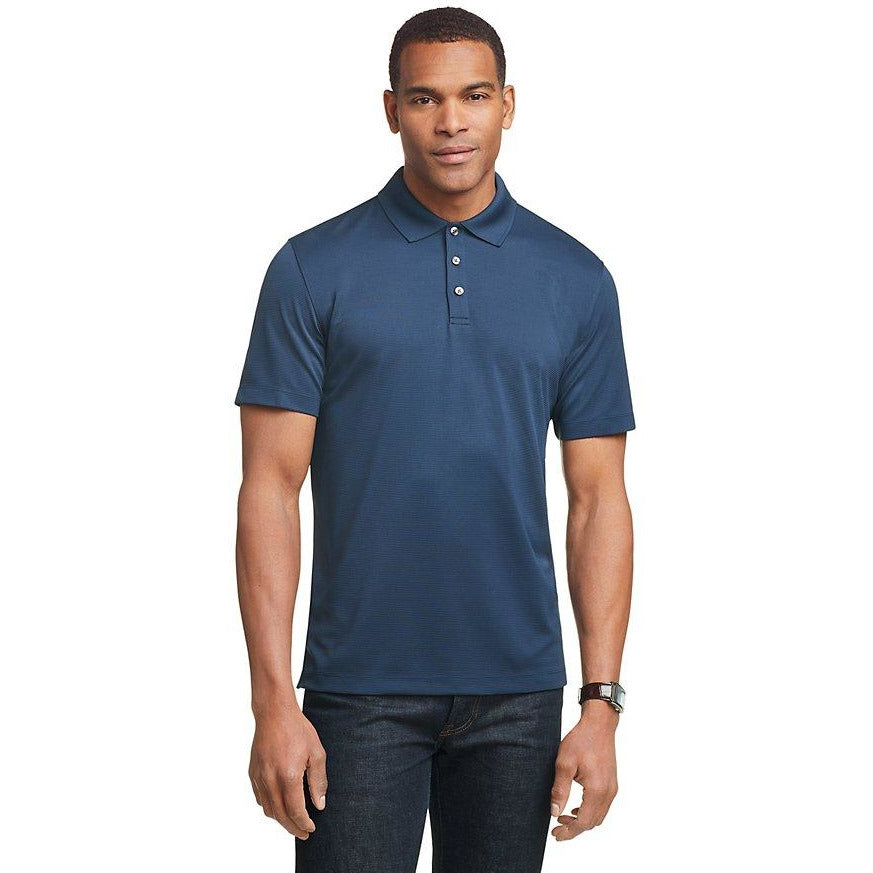 Indigo Short Sleeve Striped Air Polo