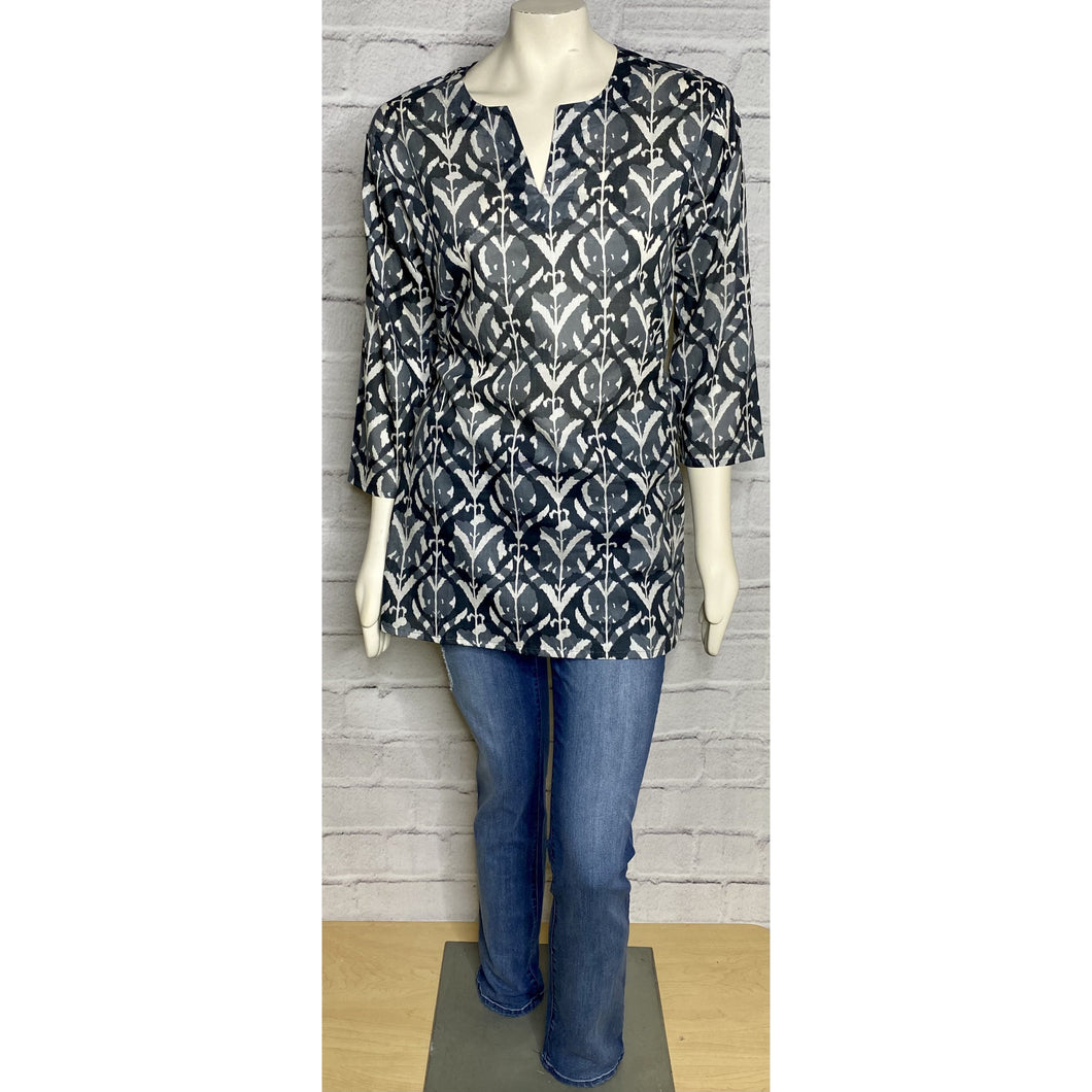 Black/White Hand Printed Tunic
