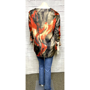 Silky Abstract Blouse