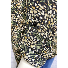 Load image into Gallery viewer, Black/Olive Print Blouse