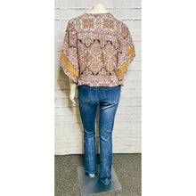 Load image into Gallery viewer, Mustard Lace Print Dolman
