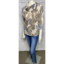 Load image into Gallery viewer, Chalet Paisley Marled Cowl Neck