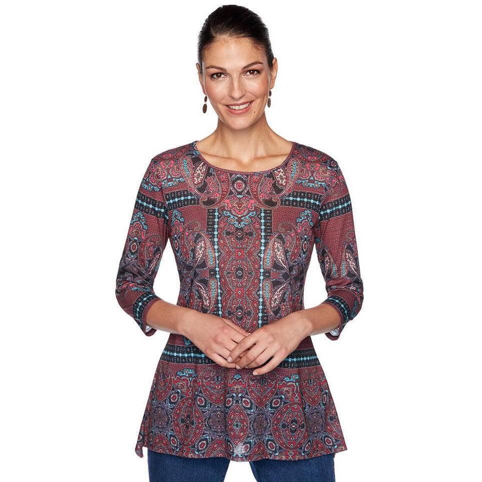 Paisley Kaleidoscope Print Top