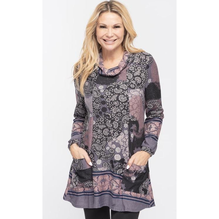 Purple/Lilac Cowl Tunic