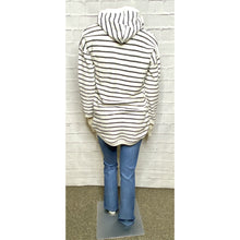 Load image into Gallery viewer, Striped V Neck Tie Hoodie